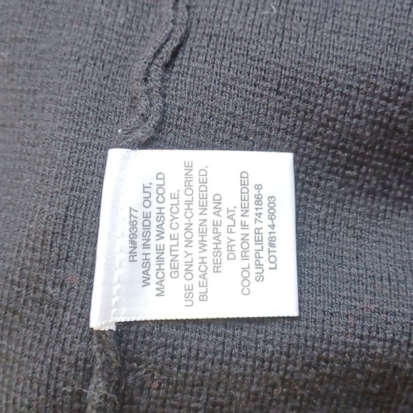 Liz Claiborne Women’s Open Front Sweater Large, 3/4 length sleeve,  cream/black - Picture 7 of 7